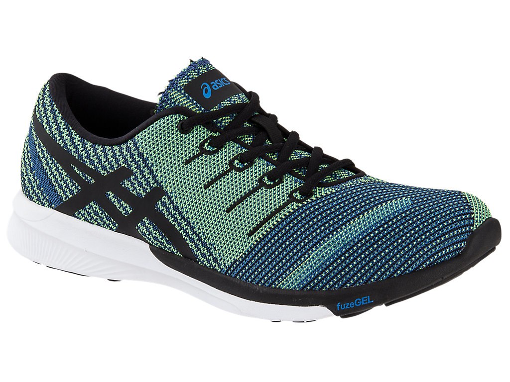 Asics Fuzex Running Shoes For Men Blue/Black/Yellow 608KTFER