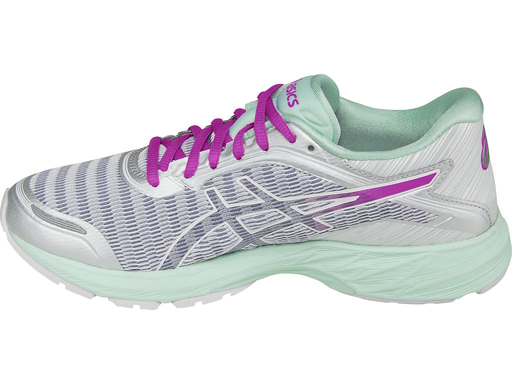 Asics Dynaflyte Running Shoes For Women White/Pink/Silver 610DBOBD