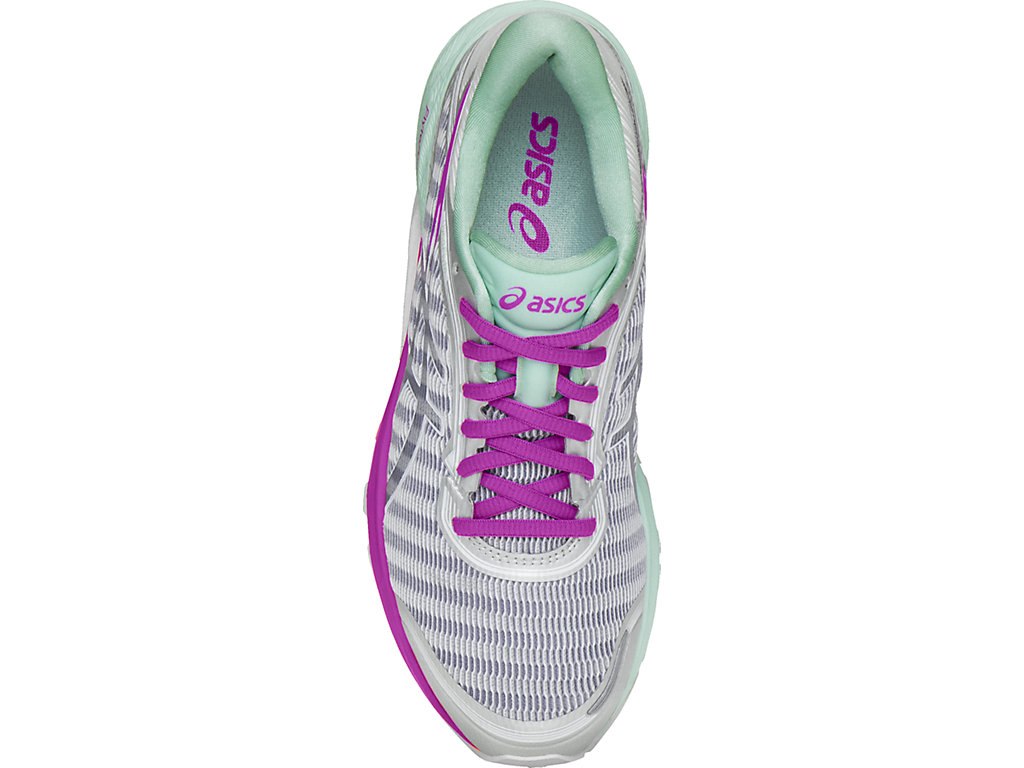 Asics Dynaflyte Running Shoes For Women White/Pink/Silver 610DBOBD