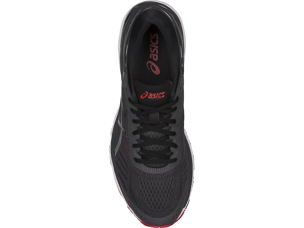 Asics Gel-Kayano 24 Running Shoes For Men Dark Grey/Black/Red 622JLSXO