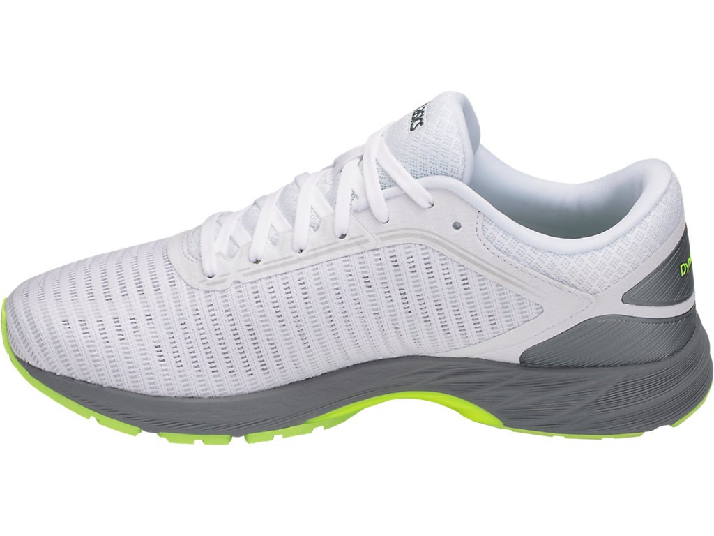 Asics Dynaflyte Running Shoes For Men White/Black/Grey 623ZOWNT
