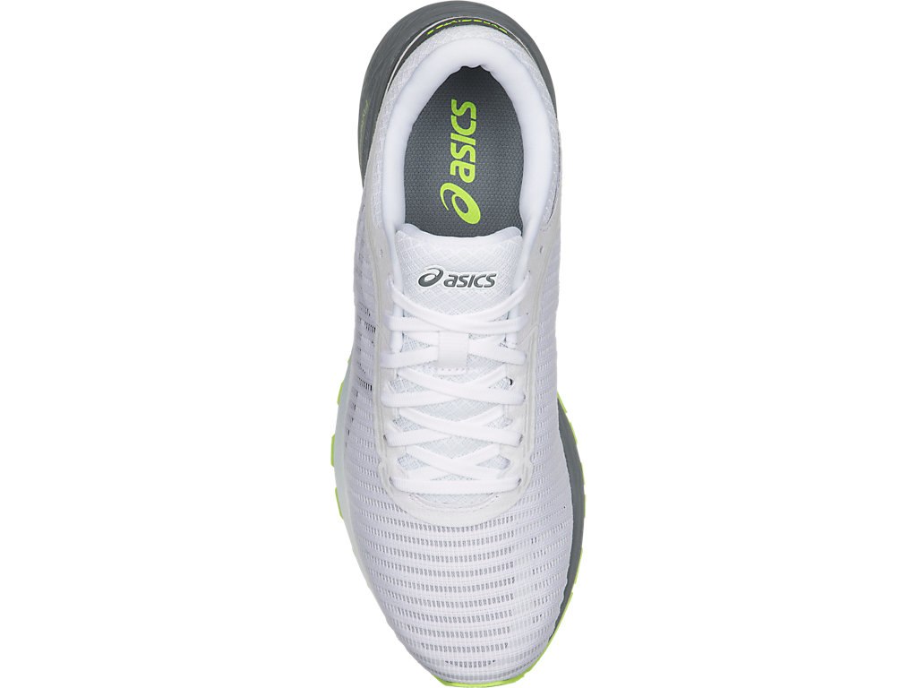 Asics Dynaflyte Running Shoes For Men White/Black/Grey 623ZOWNT