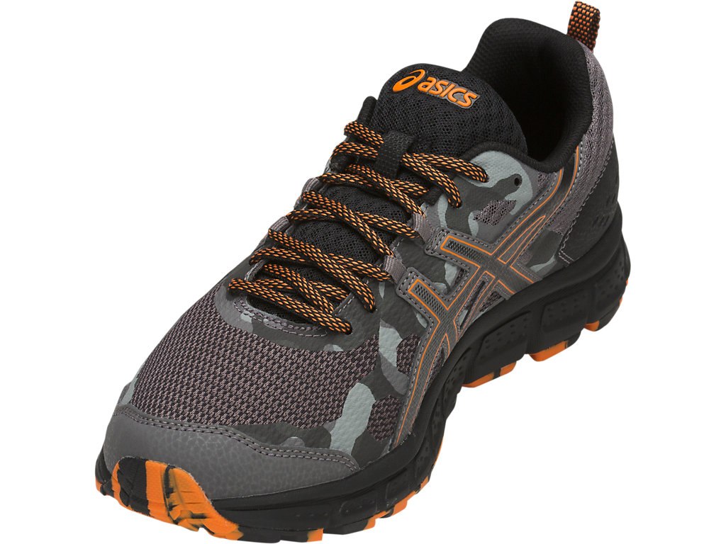 Asics Gel-Scram 4 Running Shoes For Men Dark Grey/Orange 637DEKLO
