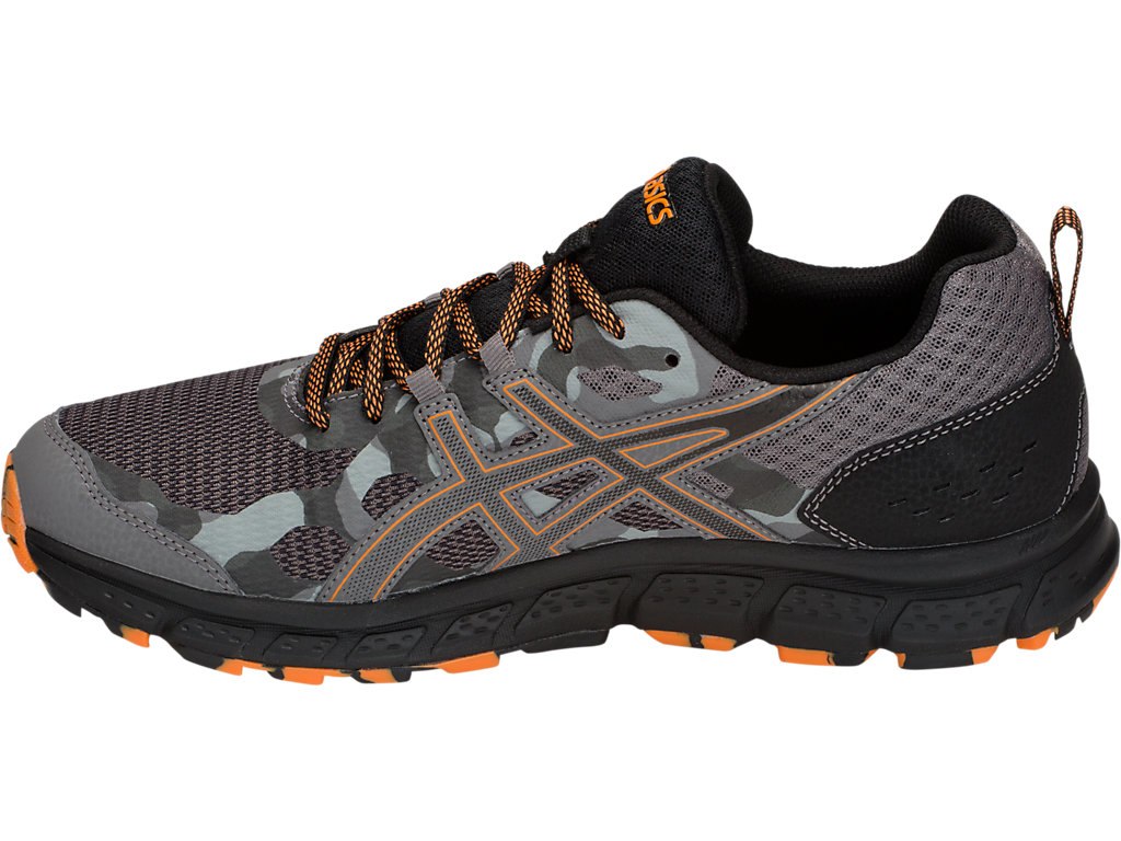 Asics Gel-Scram 4 Running Shoes For Men Dark Grey/Orange 637DEKLO