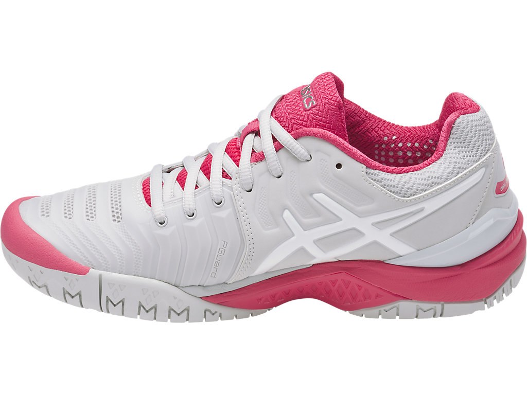 Asics Gel-Resolution 7 Tennis Shoes For Women Grey/White/Red 639JMJHK