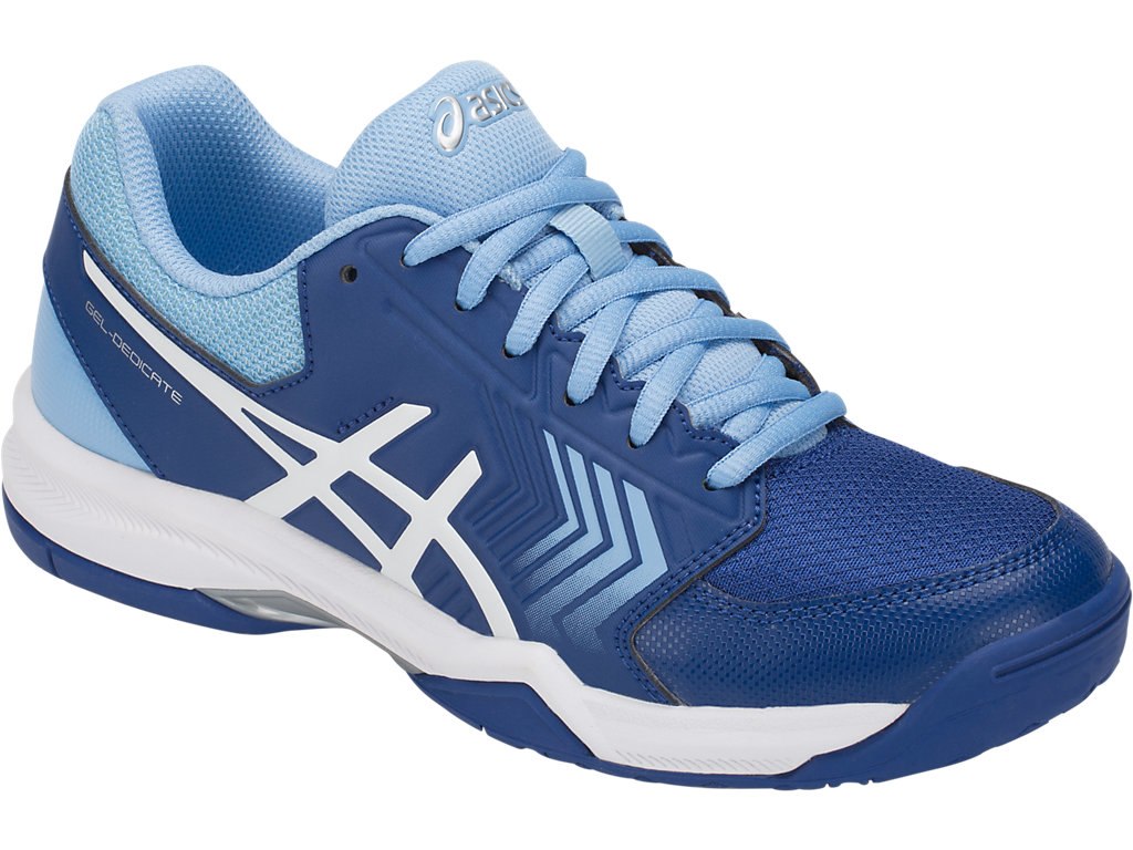 Asics Gel-Dedicate 5 Tennis Shoes For Women Blue/White 639TJASX