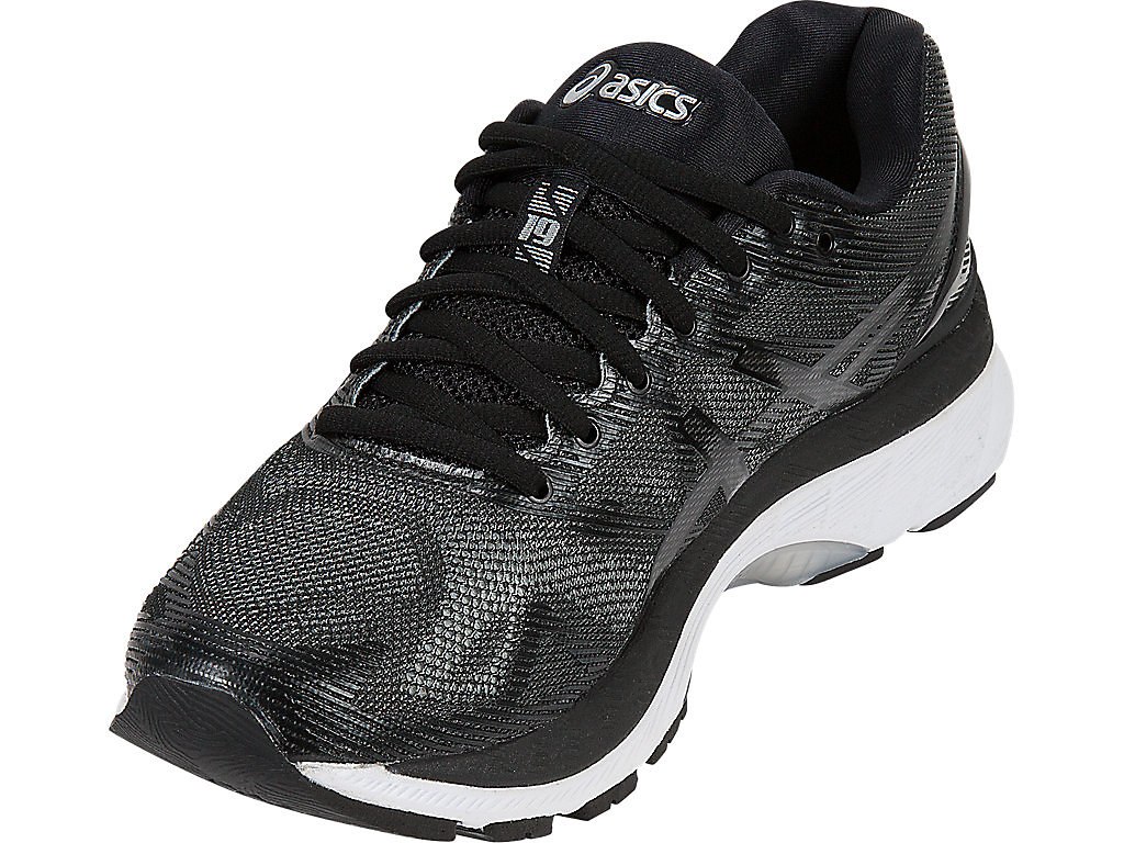 Asics Gel-Nimbus 19 Running Shoes For Women Black/Silver 645EAJFK