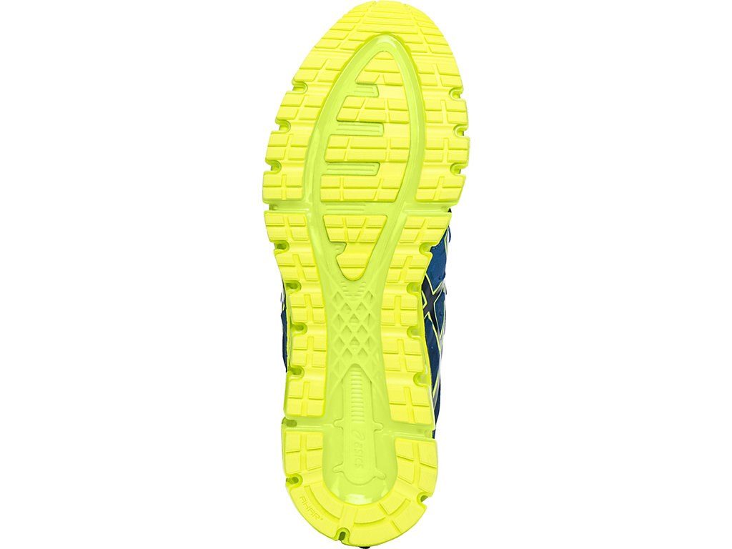 Asics Gel-Quantum 180 Running Shoes For Men Royal/Yellow/Indigo Blue 645MWYDN