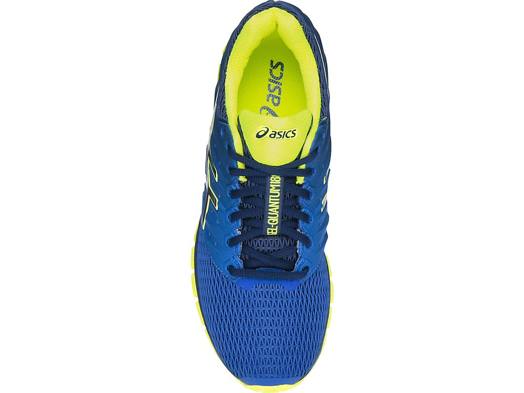Asics Gel-Quantum 180 Running Shoes For Men Royal/Yellow/Indigo Blue 645MWYDN