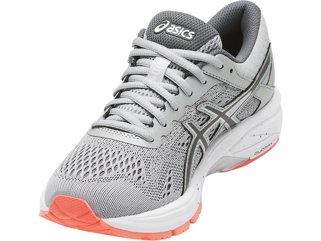 Asics Gt-1000 6 Running Shoes For Women Grey/Dark Grey/Coral 645VKDGC