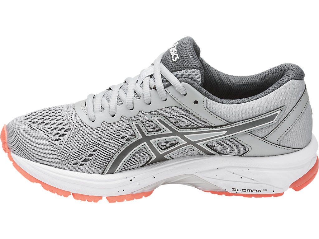 Asics Gt-1000 6 Running Shoes For Women Grey/Dark Grey/Coral 645VKDGC