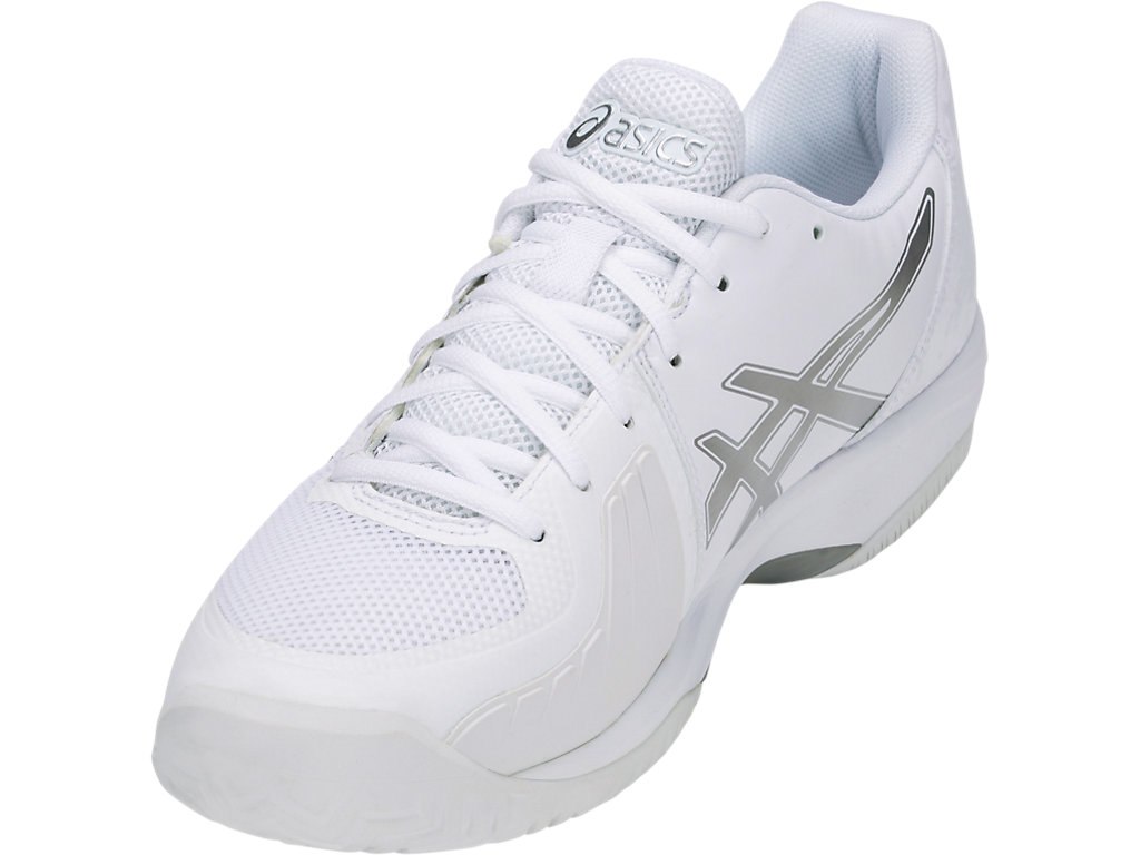 Asics Gel-Court Tennis Shoes For Men White/Silver 650XBDYA