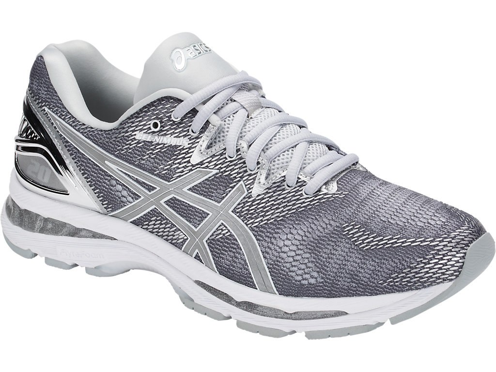 Asics Gel-Nimbus 20 Running Shoes For Men Dark Grey/Silver/White 651UMXIZ