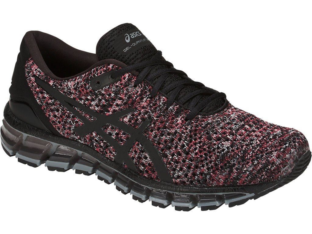 Asics Gel-Quantum 360 Running Shoes For Men Black/Red/Grey 661KZSIG