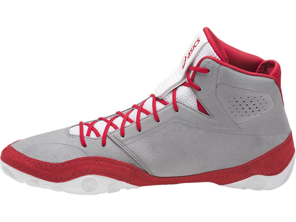 Asics Dan Gable Shoes For Men Grey/White/Red 663RPMTW