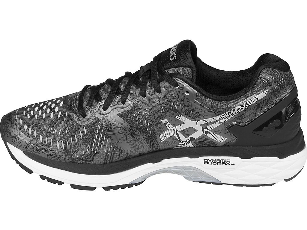 Asics Gel-Kayano 23 Running Shoes For Men Dark Grey/Silver 688GVJHJ