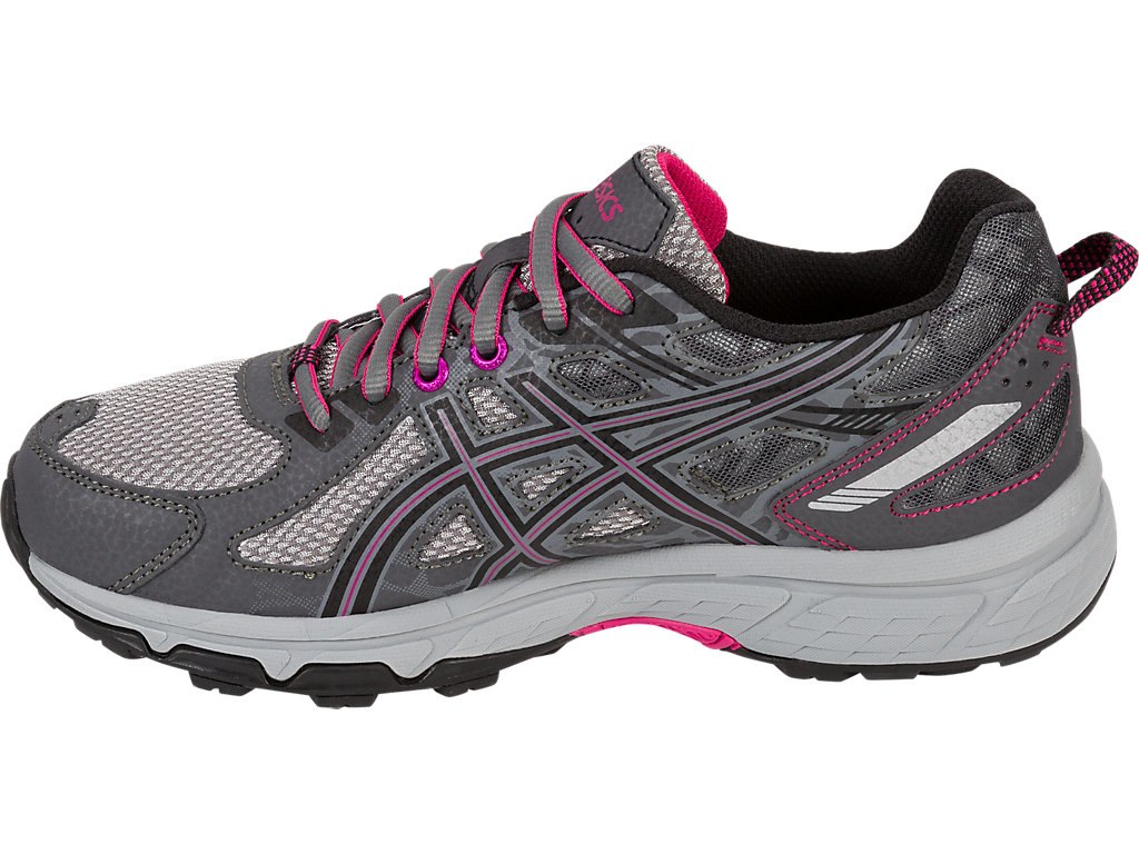 Asics Gel-Venture 6 Running Shoes For Women Dark Grey/Black/Pink Peacock 695AHVDZ