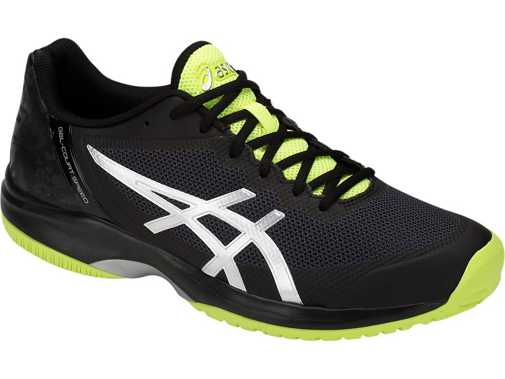 Asics Gel-Court Tennis Shoes For Men Black/Yellow 703IUAWV