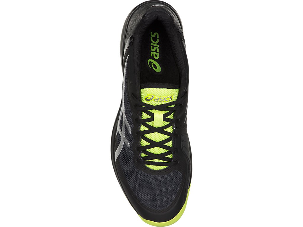 Asics Gel-Court Tennis Shoes For Men Black/Yellow 703IUAWV