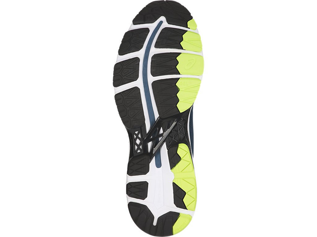 Asics Gel-Kayano 24 Running Shoes For Men Blue/Black/Yellow 705ERUVR