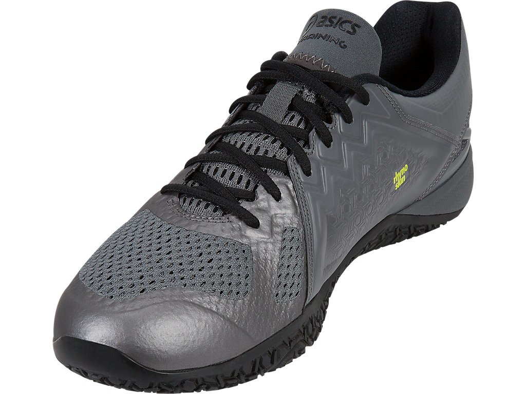 Asics Conviction X Training Shoes For Men Dark Grey/Black/Green 708CYMCL