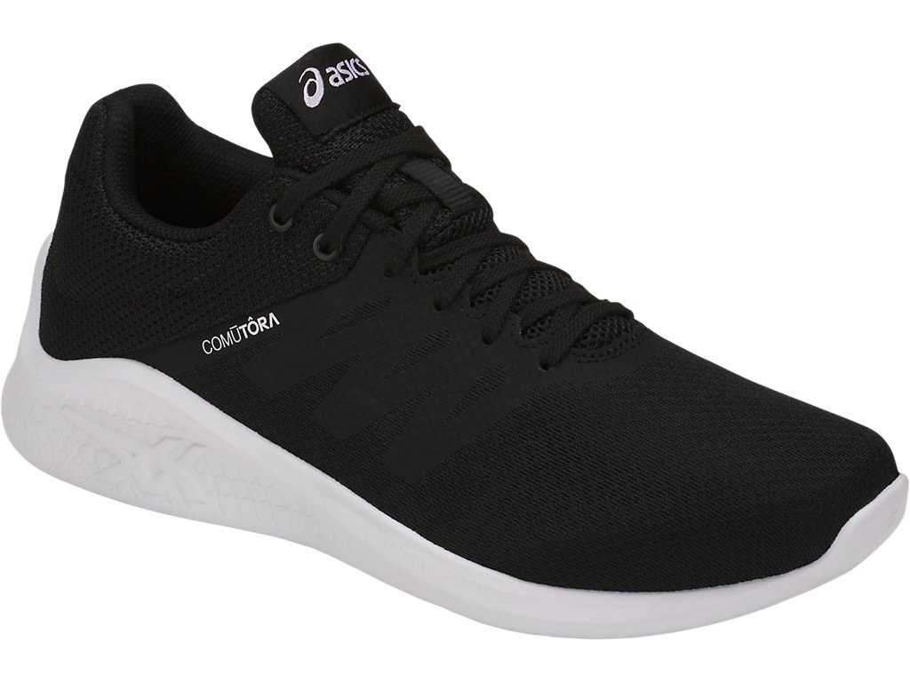 Asics Comutora Running Shoes For Women Black/White 720RQYKL