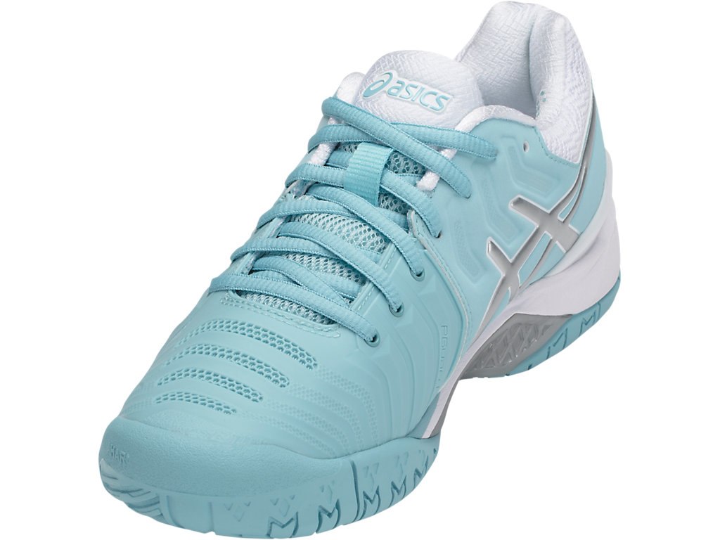 Asics Gel-Resolution 7 Tennis Shoes For Women Blue/Silver/White 721FQFNX