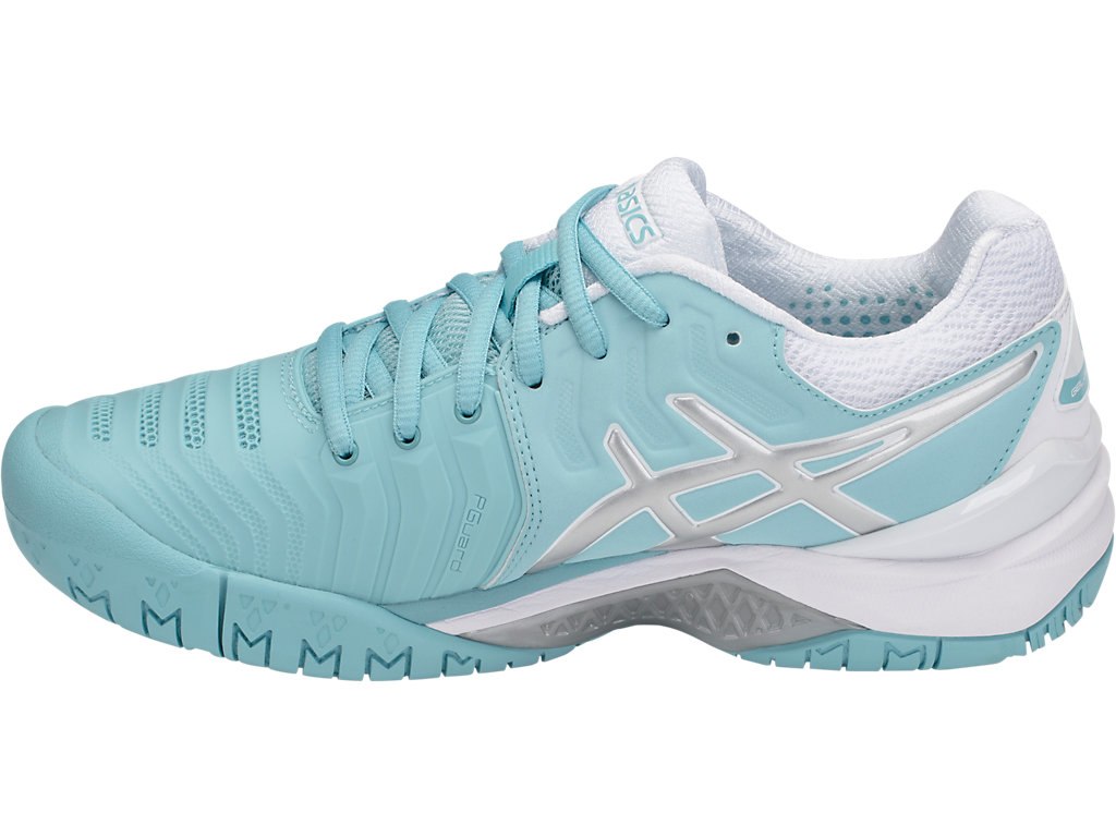 Asics Gel-Resolution 7 Tennis Shoes For Women Blue/Silver/White 721FQFNX