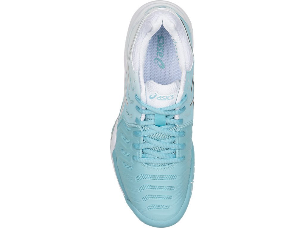Asics Gel-Resolution 7 Tennis Shoes For Women Blue/Silver/White 721FQFNX