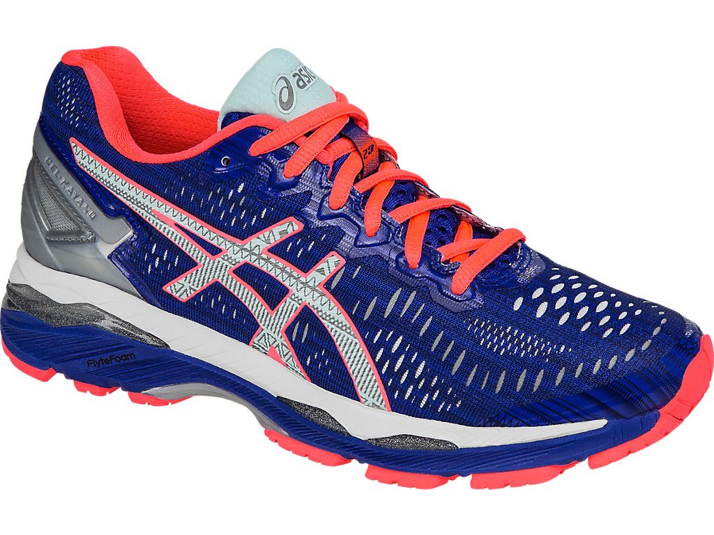 Asics Gel-Kayano 23 Running Shoes For Women Blue/Silver/Coral 724CPHVC