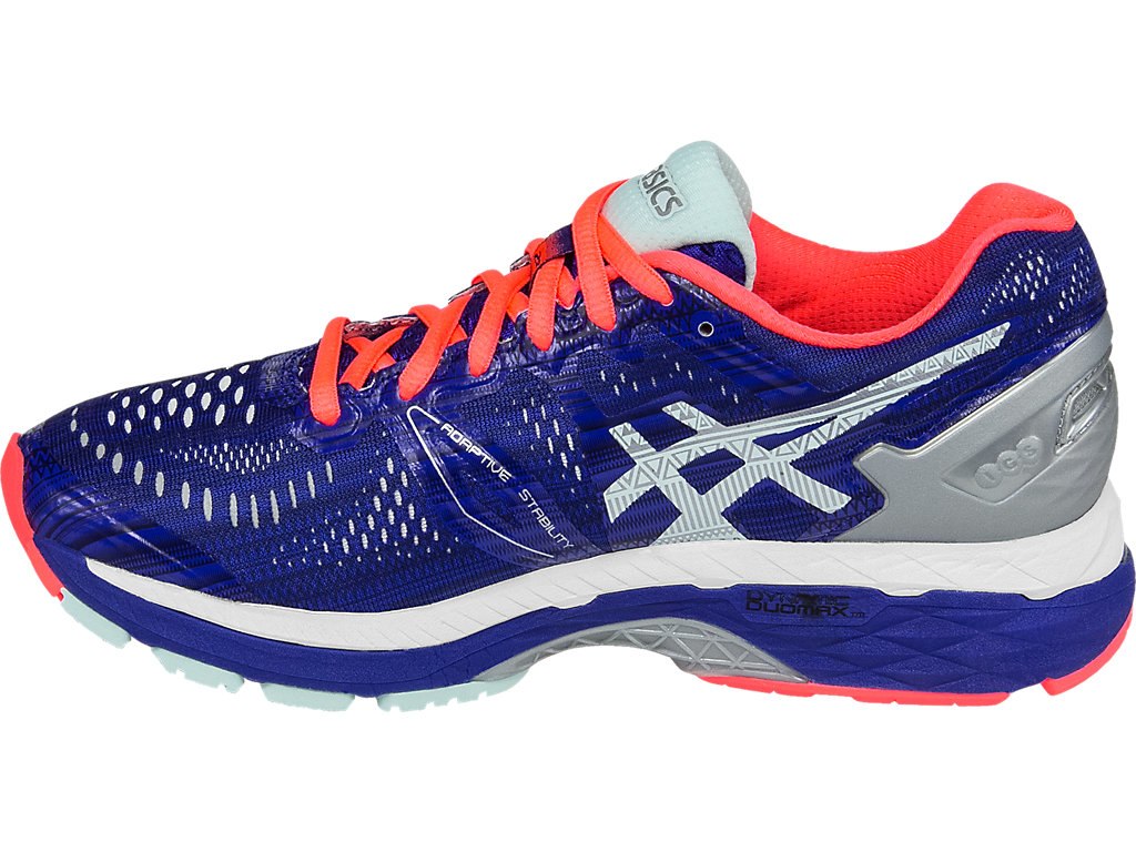 Asics Gel-Kayano 23 Running Shoes For Women Blue/Silver/Coral 724CPHVC