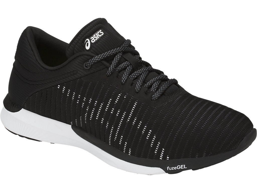 Asics Fuzex Rush Running Shoes For Men Black/White/Dark Grey 726BANJX