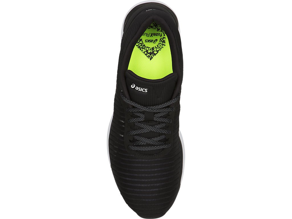 Asics Fuzex Rush Running Shoes For Men Black/White/Dark Grey 726BANJX