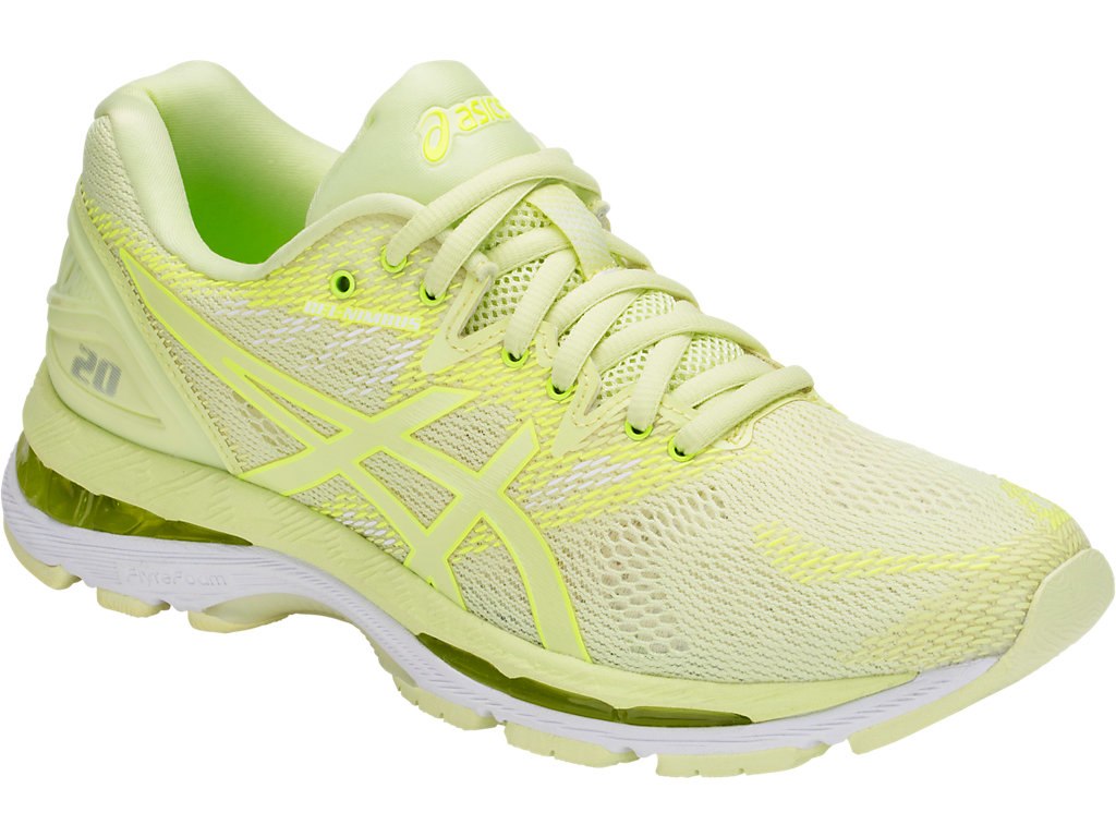Asics Gel-Nimbus 20 Running Shoes For Women Light Green/Light Green/Yellow 726KJXEE