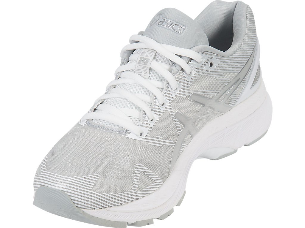 Asics Gel-Nimbus 19 Running Shoes For Women Grey/Silver/White 729FBRQK