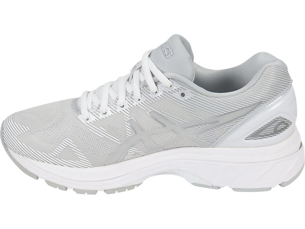 Asics Gel-Nimbus 19 Running Shoes For Women Grey/Silver/White 729FBRQK