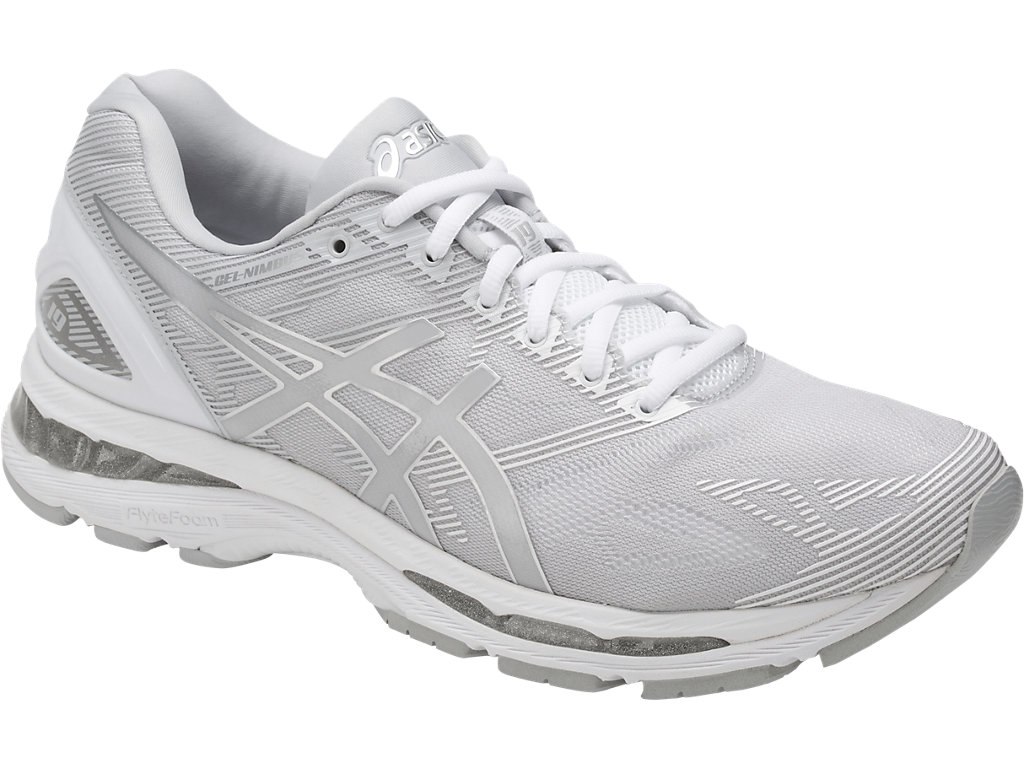 Asics Gel-Nimbus 19 Running Shoes For Men Grey/Silver/White 729PWORC