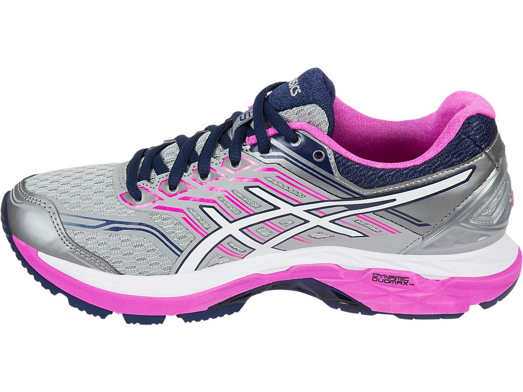 Asics Gt-2000 5 Running Shoes For Women Grey/White/Pink 732KCCJO