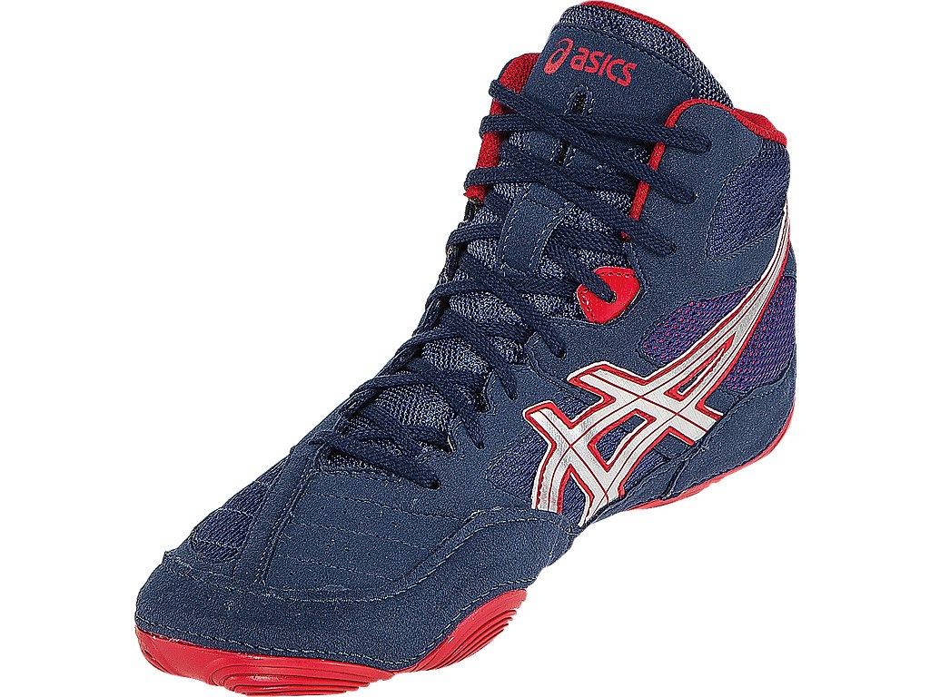 Asics Snapdown Wrestling Shoes For Men Navy/Silver/Red 738GEVSM