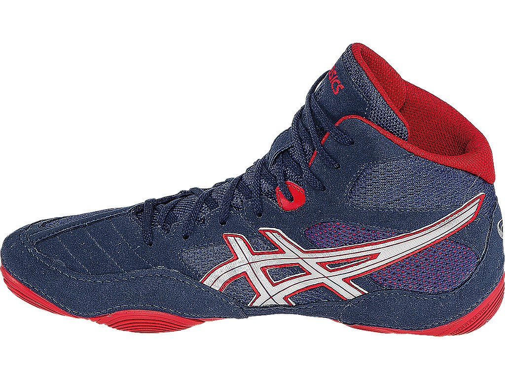 Asics Snapdown Wrestling Shoes For Men Navy/Silver/Red 738GEVSM