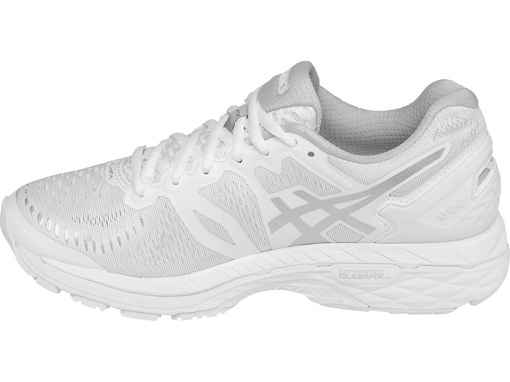 Asics Gel-Kayano 23 Running Shoes For Women White/Silver 740YYPDW