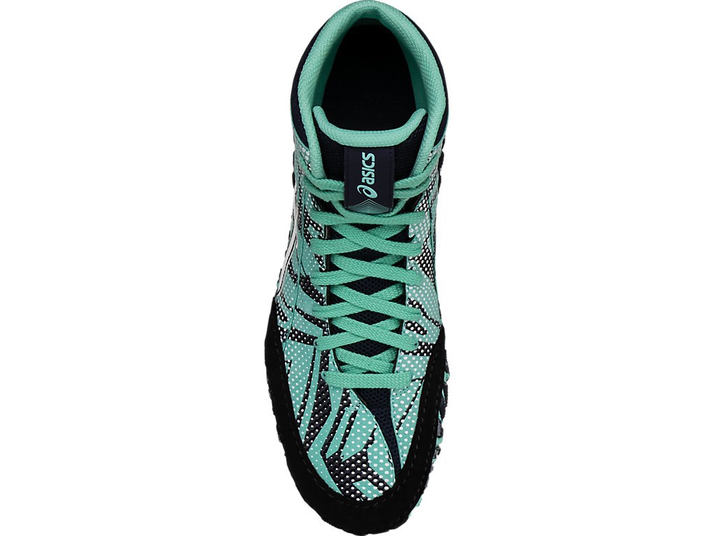 Asics Aggressor 3 Wrestling Shoes For Men White/Dark Blue 746YFVBI