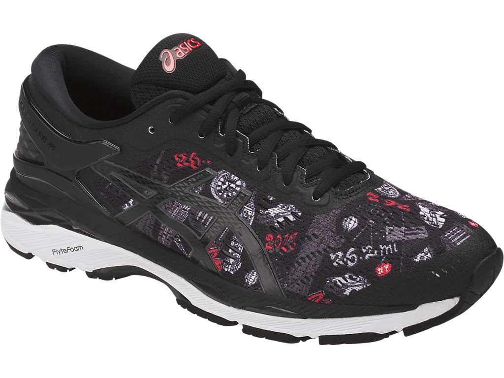 Asics Gel-Kayano 24 Running Shoes For Men Black 755SMLHC