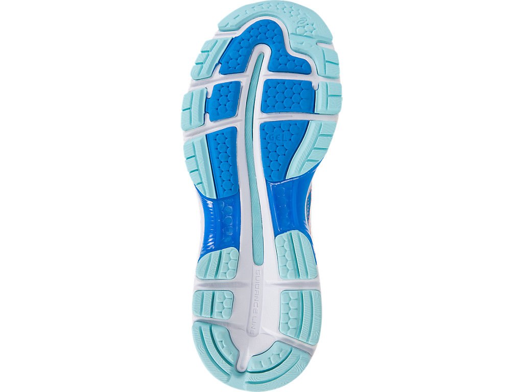 Asics Gel-Nimbus 19 Running Shoes For Women Blue/Coral/Light Turquoise Grey 755UTQWX