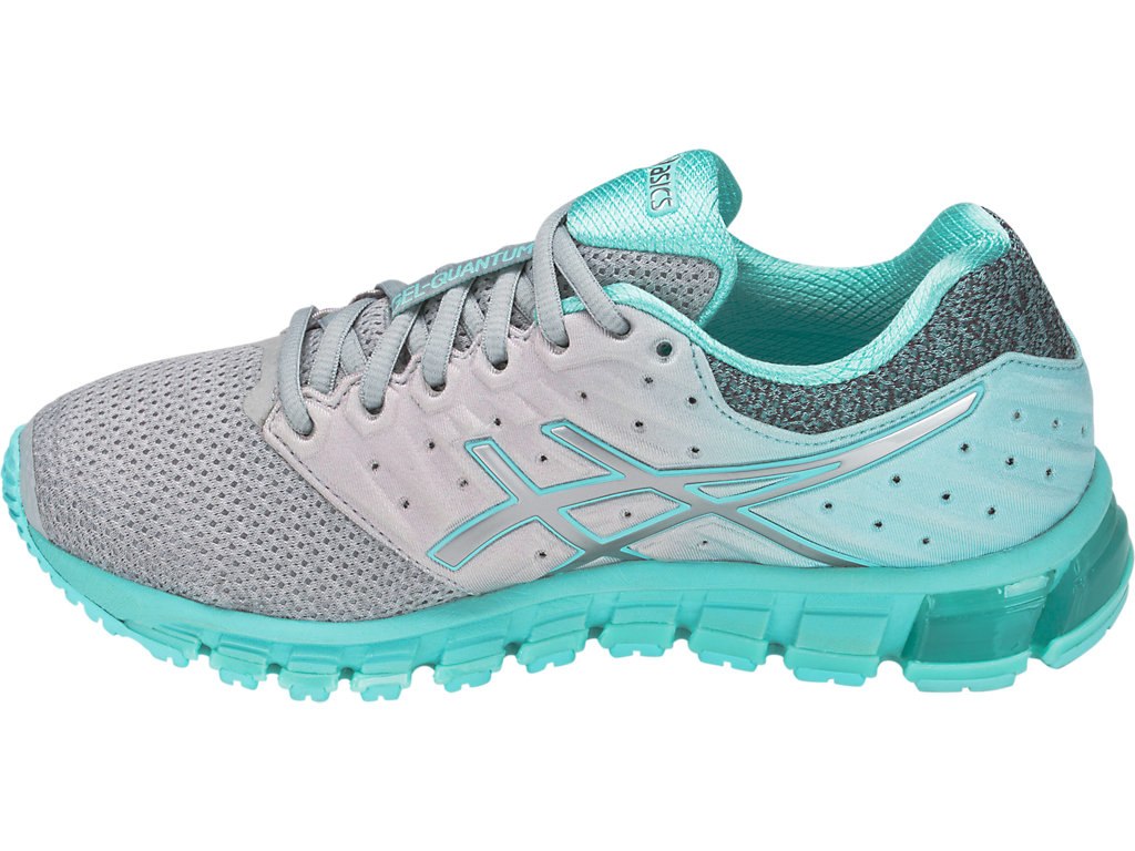 Asics Gel-Quantum 180 Running Shoes For Women Grey/Blue/Grey 758RMVHJ