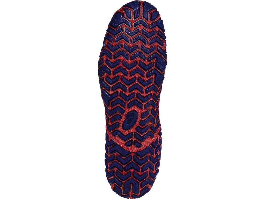 Asics Aggressor 3 Shoes For Men Blue/White/Red 770UINSQ