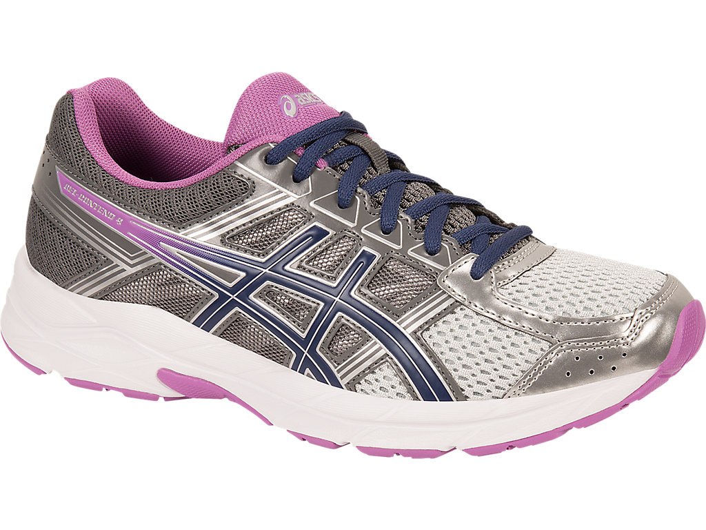 Asics Gel-Contend 4 Running Shoes For Women Silver/Dark Grey 777KSJQJ