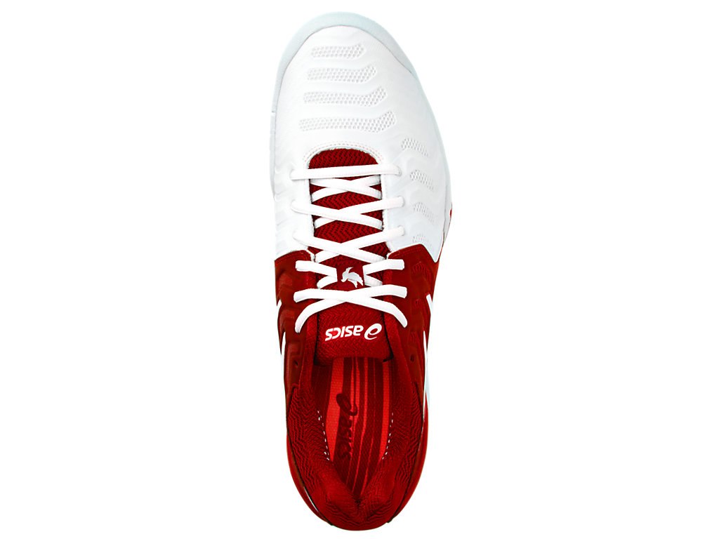 Asics Gel-Resolution 7 Tennis Shoes For Men Red/White 784DLNCW