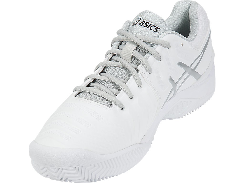 Asics Gel-Resolution 7 Tennis Shoes For Men White/Silver 788YVDFV