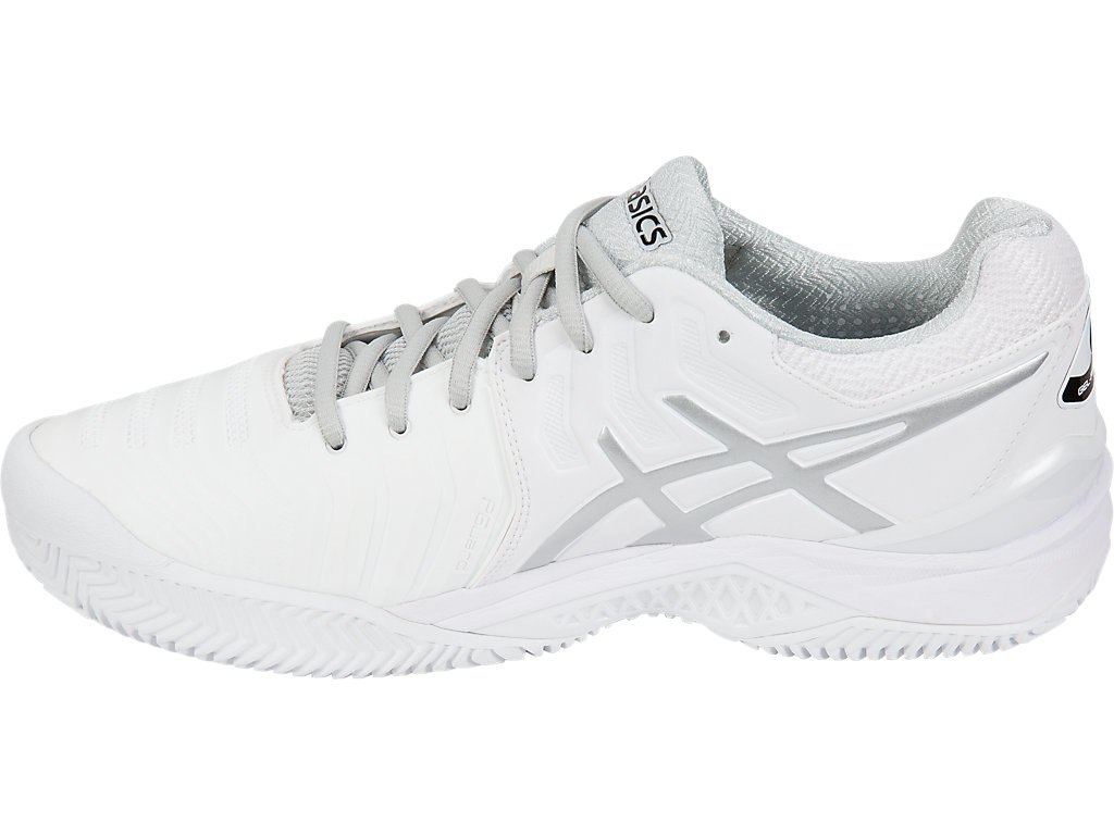 Asics Gel-Resolution 7 Tennis Shoes For Men White/Silver 788YVDFV